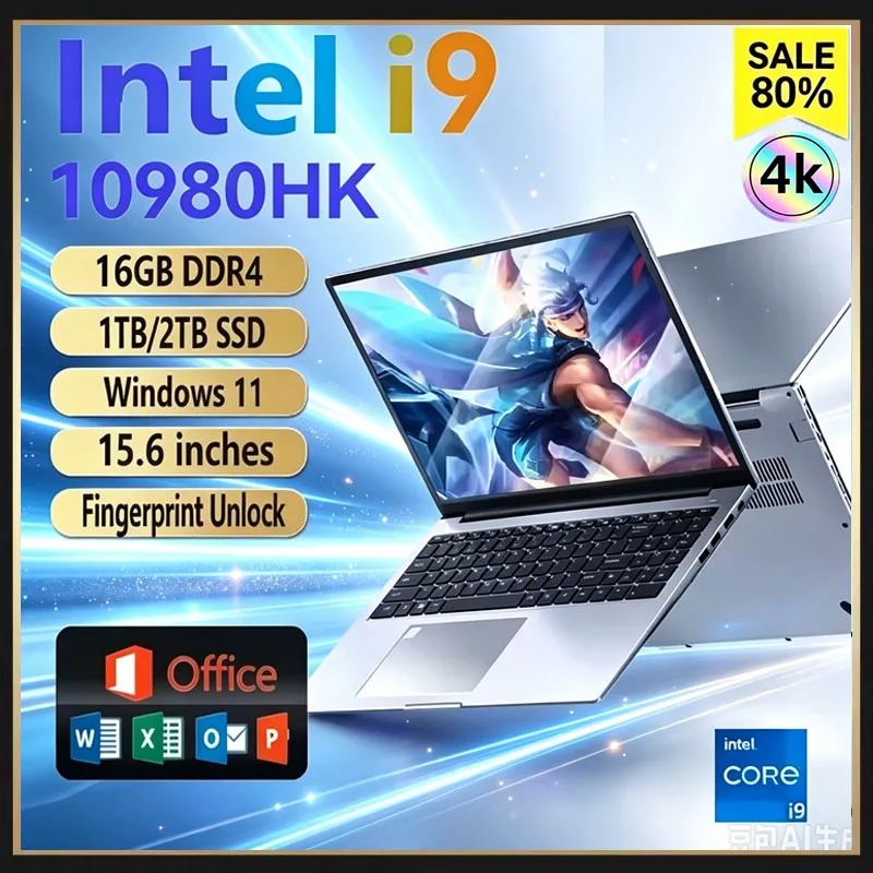 M.2 Ssd - 15.6inch Potrable Laptop Intel Core I9