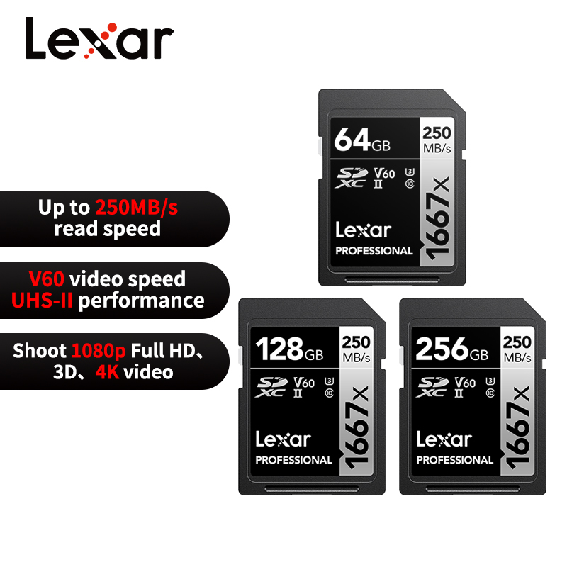 Memory Card Ssd - Lexar Professional SD Card 1667x 64GB