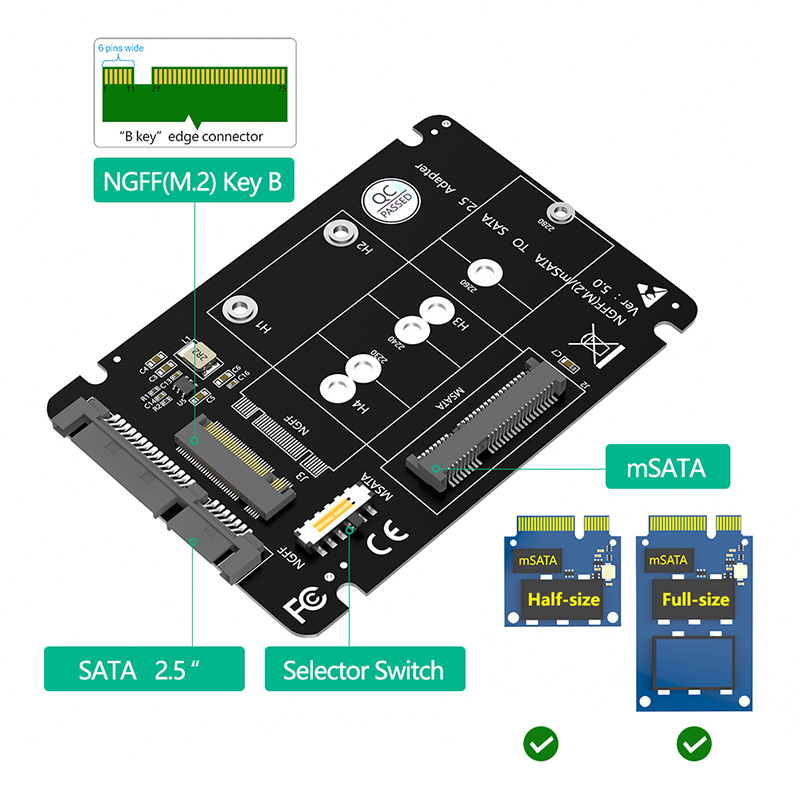 M.2 NGFF mSATA SSD to SATA 3.0 - Memory Card Ssd review and price