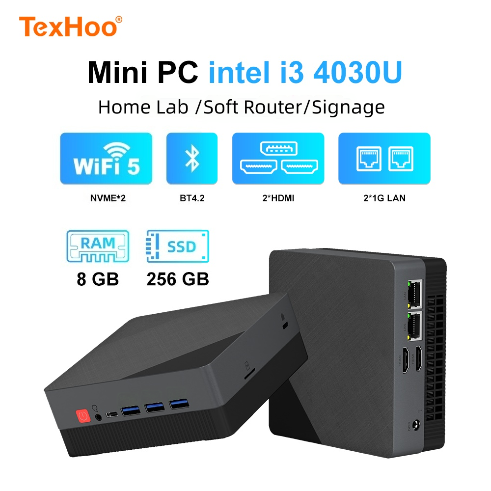 Texhoo MINI PC Intel Core I3 4 - Memory Card Ssd review and price