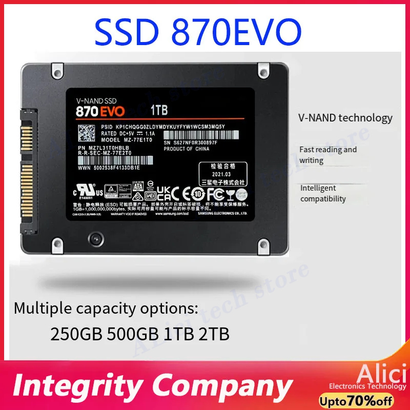 Original SSD FOR Samsung 870EV - Samsung Ssd review and price